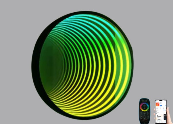Modern Creative Abyss Mirror Colorful Wall Lamp Octagon